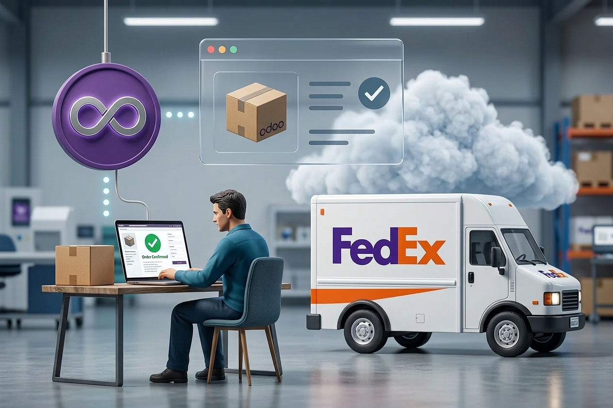 ربط Odoo مع FedEx: شحن وتتبع بلا عمل يدوي